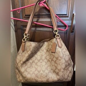 Coach Hallie Shoulder Bag In Signature Canvas